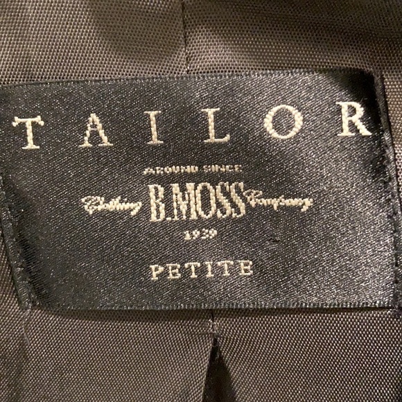 𝅺vintage Tailor B Moss Blazer Charcoal Gray Size 10 Petite - Picture 3 of 8